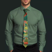 グリーンエレガントフローラネクタイ ネクタイ