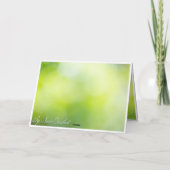 グリーンエレガントフローラハッピーバースデーカード カード (裏面)