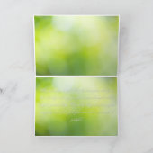 グリーンエレガントフローラハッピーバースデーカード カード (内部)