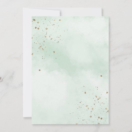 グリーンエレガントフローラプリンセスキンセアニラ 招待状 (裏面)