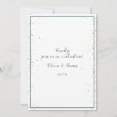 グリーンエレガントフローラボー結婚ズ 招待状 (裏面)