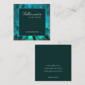 グリーンエレガントフローラ名刺 スクエア名刺 (正面/裏面)