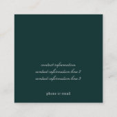 グリーンエレガントフローラ名刺 スクエア名刺 (裏面)