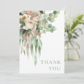 グリーンエレガントフローラ牡丹結婚ズ サンキューカード (スタンド正面)