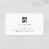 グリーンエレガントフローラQRコード名刺 名刺 (裏面)