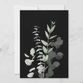 グリーンエレガントブラックユーカリ結婚式招待状 招待状 (裏面)