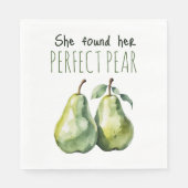 グリーンエレガントブランチパーフェクト梨ブライダルシャワー スタンダードランチョンナプキン (正面)