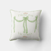 グリーンエレガントプリンセスネームクラウンズサテンガーリー クッション (裏面)