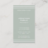 グリーンエレガントプロフェッショナルモダンシンプルテンプレート 名刺 (裏面)