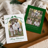 グリーンエレガントボウのクリスマス4写真 シーズンカード
