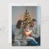 グリーンエレガントボウホリデーフォトホリデーカード シーズンカード (裏面)