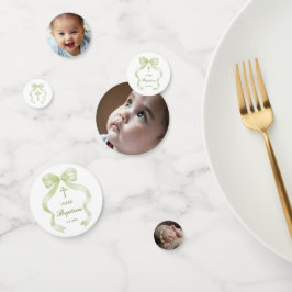 グリーンエレガントボウ洗礼表 コンフェッティ