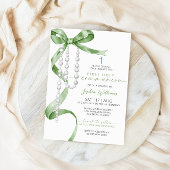 グリーンエレガントボウ&ロザリオ第1聖餐会 招待状