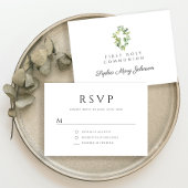 グリーンエレガントボタニカルクロスファースト聖餐式 出欠カード