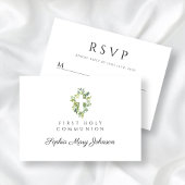 グリーンエレガントボタニカルクロスファースト聖餐式 出欠カード