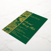 グリーンエレガントボタニカルチャリティーイベントガラパーティー 箔招待状 (回転した状態)