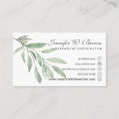 グリーンエレガントボホフローラ自然エッセンシャル油 名刺 (裏面)