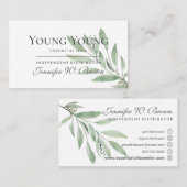 グリーンエレガントボホフローラ自然エッセンシャル油 名刺 (正面/裏面)