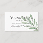 グリーンエレガントボホフローラ自然エッセンシャル油 名刺 (正面)