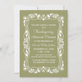 グリーンエレガントボーダータンクスギビング招待状 招待状 (正面)