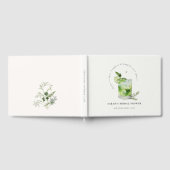 グリーンエレガントマルガリタカクテルブライダルシャワー ゲストブック (全面)