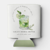 グリーンエレガントマルガリタカクテルブライダルシャワー 缶クーラー (裏面)