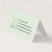 グリーンエレガントミニマル清掃会社シンプル 名刺 (裏面)