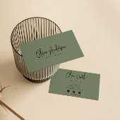 グリーンエレガントミニマ素朴リストボホシックモダン 名刺