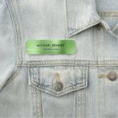 グリーンエレガントメタリックプロフェッショナル事業 名札 (インサイチュ)