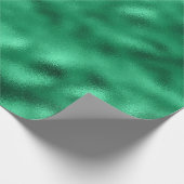 グリーンエレガントメタリックホリデークリスマス ラッピングペーパー (角)