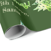 グリーンエレガントモダンクリスマスツリーシック ラッピングペーパー (ロールコーナー)