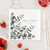 グリーンエレガントユーカリプトゥス結婚ブーケ紙ダン (インサイチュ)