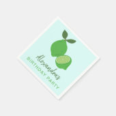 グリーンエレガントライムパーティー スタンダードカクテルナプキン (角)