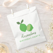 グリーンエレガントライムパーティー フェイバーバッグ (クリップ留めされた状態)