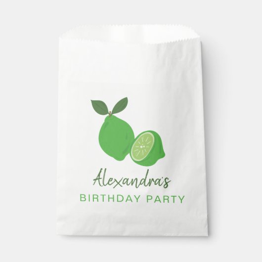 グリーンエレガントライムパーティー フェイバーバッグ (正面)