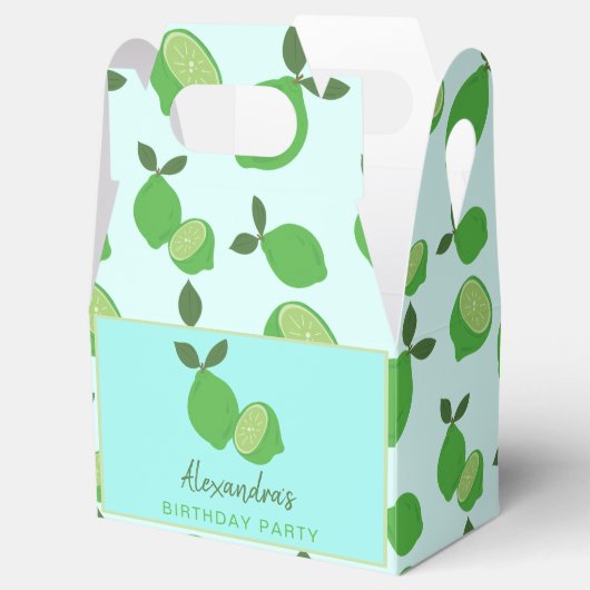 グリーンエレガントライムパーティー フェイバーボックス (オープン)