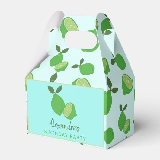 グリーンエレガントライムパーティー フェイバーボックス (正面サイド)