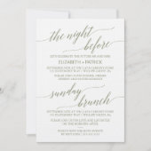 グリーンエレガントリハーサルディナー&サンデーブランチ 招待状 (正面)