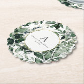 グリーンエレガントリー観葉ガーデンブライダルブランチ ペーパーコースター (アングル)