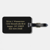 グリーンエレガントレオパードアニマルプリント | DIY文字 ラゲッジタグ (裏面横)