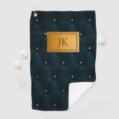 グリーンエレガントレザー、ダイヤモンド、モノグラム ゴルフタオル (インサイチュ)