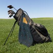 グリーンエレガントレザー、ダイヤモンド、モノグラム ゴルフタオル (グリーン)