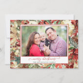 グリーンエレガントレッドホリデーフローラクリスマスフォト (正面)