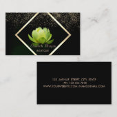 グリーンエレガントロータス紙吹雪 名刺 (正面/裏面)