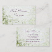 グリーンエレガントヴィンテージ花屋 名刺 (正面/裏面)