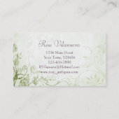 グリーンエレガントヴィンテージ花屋 名刺 (裏面)