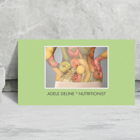 グリーンエレガント体栄養士栄養士 名刺