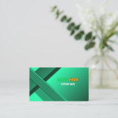 グリーンエレガント幾何学的名刺プロフェッショナル 名刺 (スタンド正面)