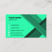 グリーンエレガント幾何学的名刺プロフェッショナル 名刺 (裏面)