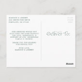 グリーンエレガント愛と感謝していおよ結婚り ポストカード (裏面)